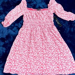 Floral Pink and White Maxi Dress Size S